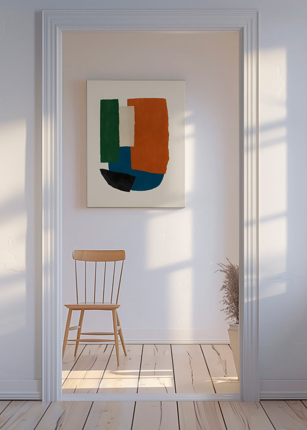 Abstract kunst aardse blokken – Canvas