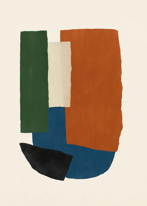 Abstract kunst aardse blokken