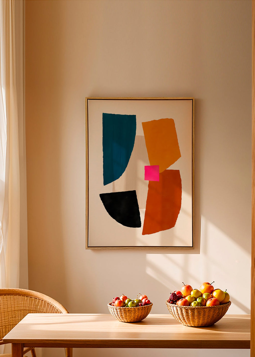 Abstracte poster met gedurfde kleurvlakken – Canvas1
