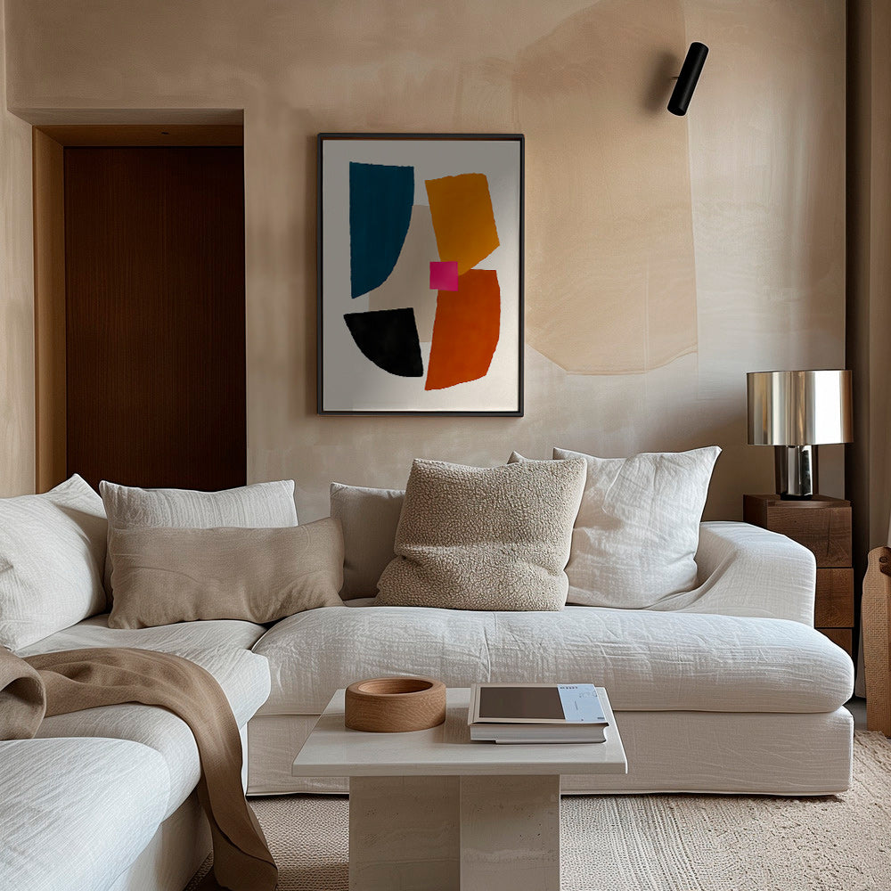 Abstracte poster met gedurfde kleurvlakken – Canvas2