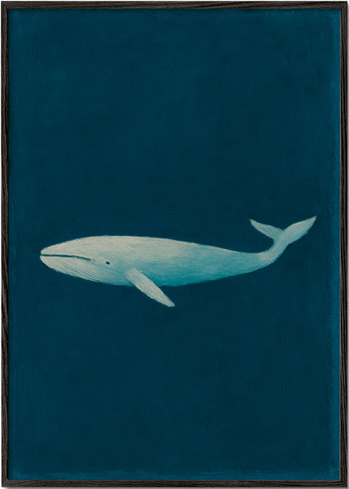 Kunstwerk diepzee walvis – Black Frame