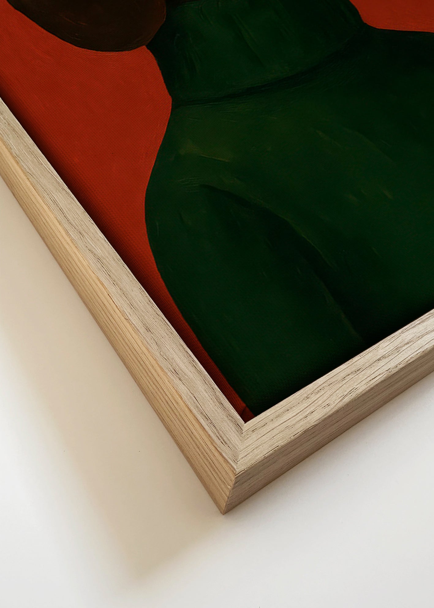 Hondenportret met groene trui – Canvas detail
