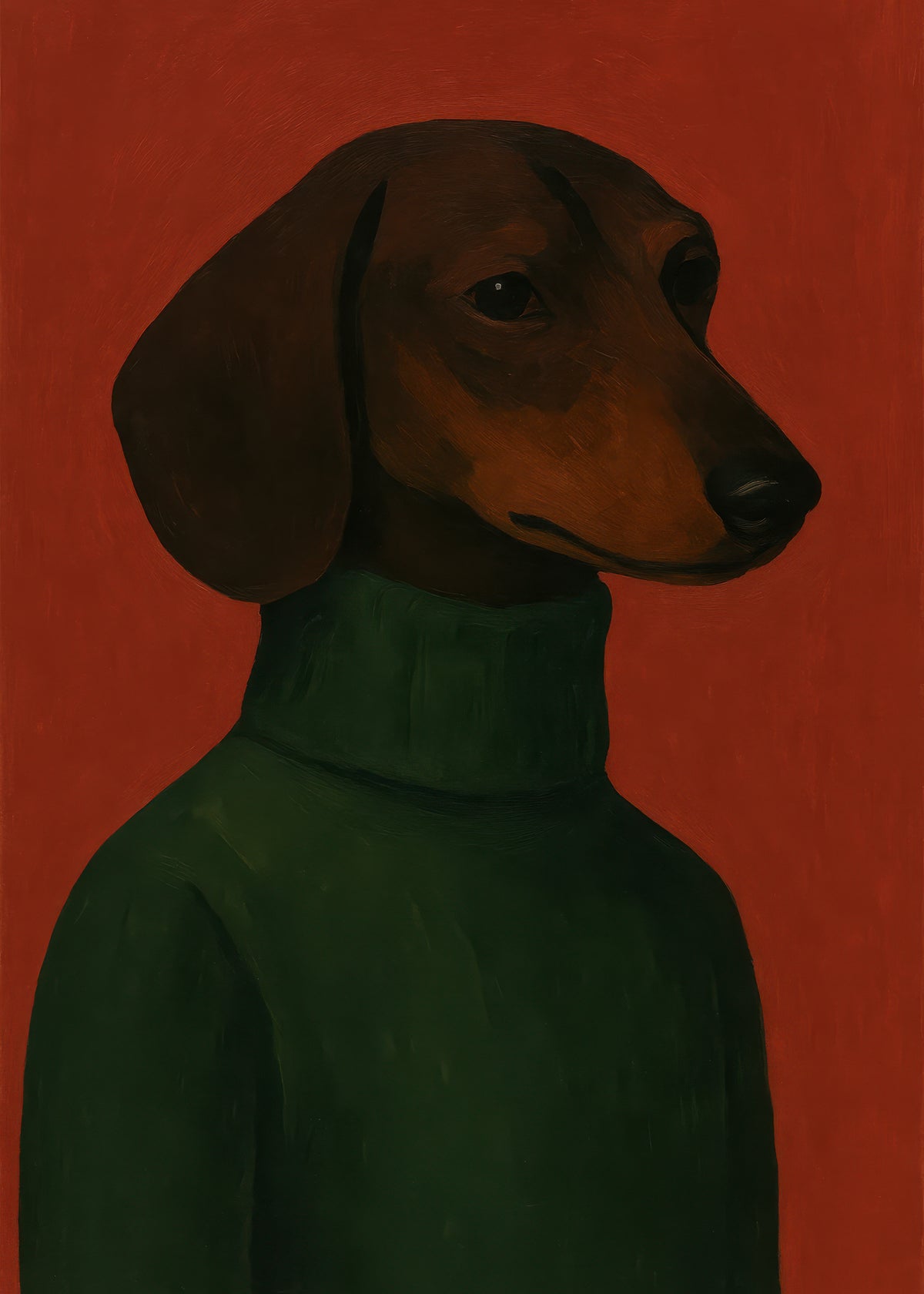 Dark Emerald Portrait - Unframed art print