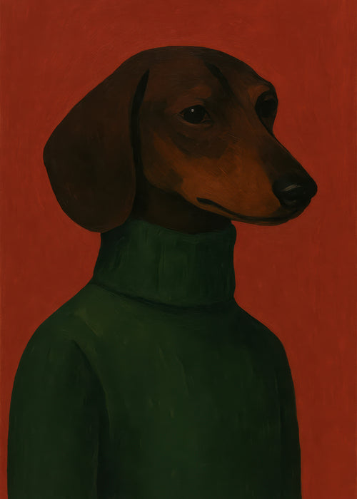 Dark Emerald Portrait - Unframed art print