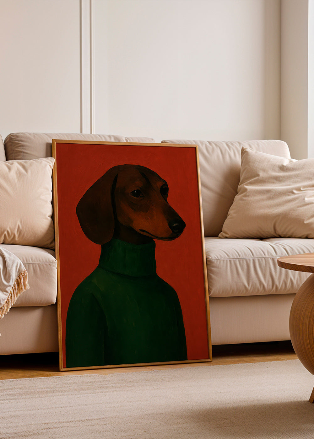Hondenportret met groene trui – Product3