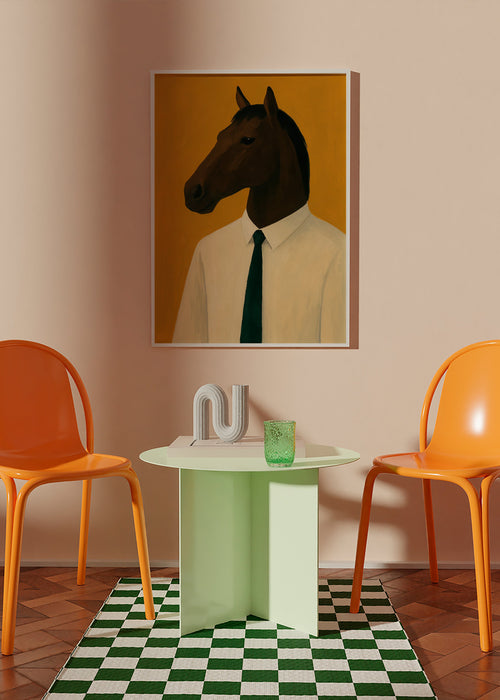 Artwork: Paardportret met Stropdas – Product1