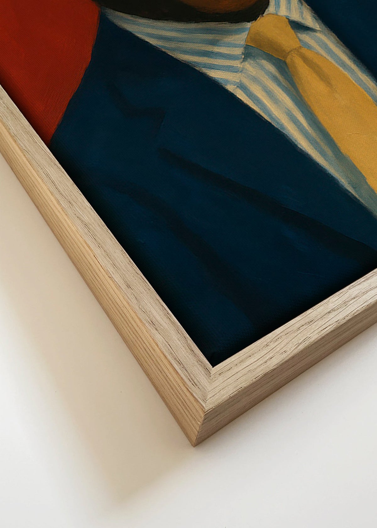 Dierenkunst chimpanse in pak – Canvas detail
