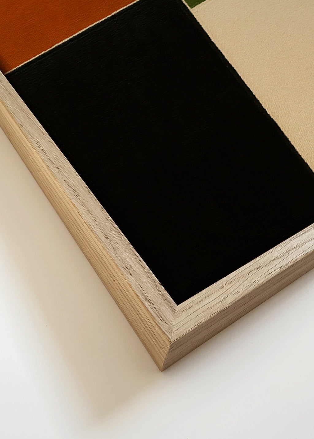 Geometrisch kunstwerk aarde kleurvlakken – Canvas detail
