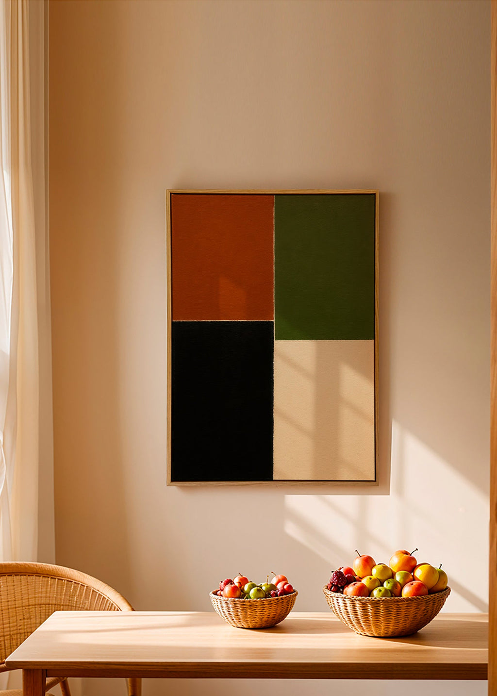 Geometrisch kunstwerk aarde kleurvlakken – Canvas2