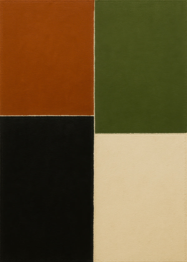 Geometrisch kunstwerk aarde kleurvlakken