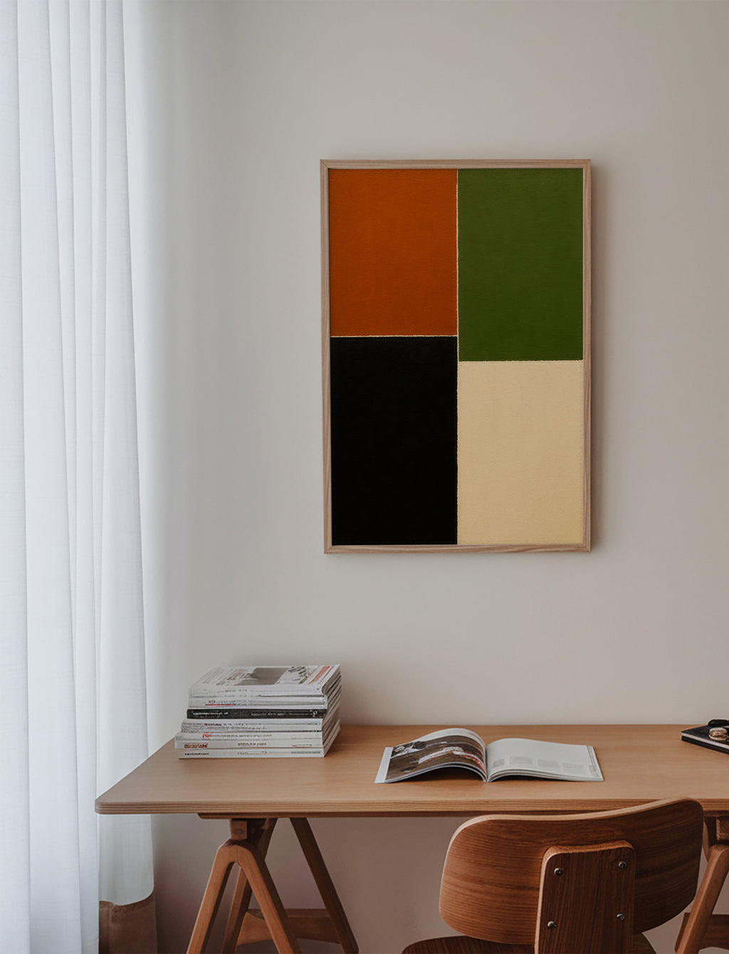 Geometrisch kunstwerk aarde kleurvlakken – Product2