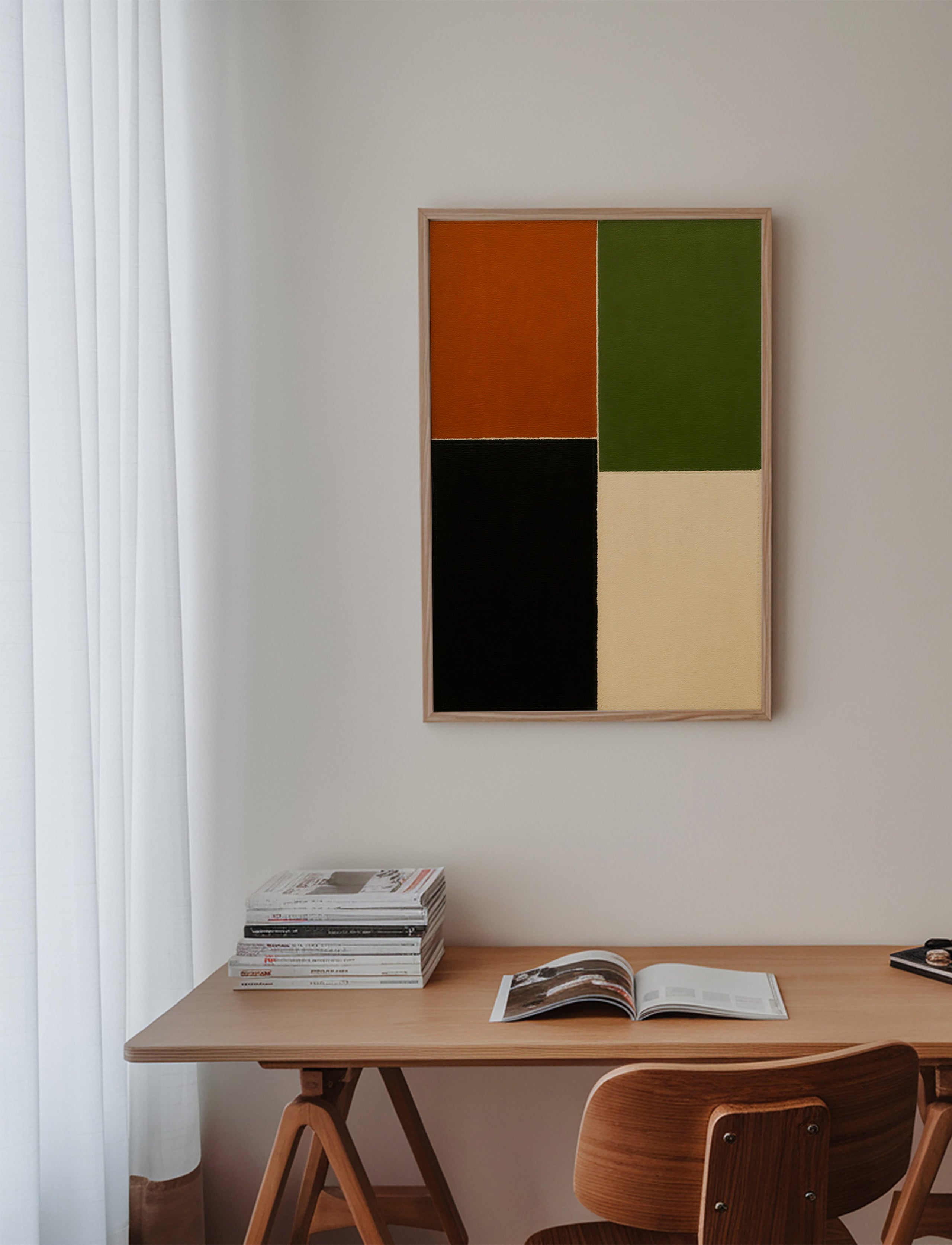Geometrisch kunstwerk aarde kleurvlakken – Product2