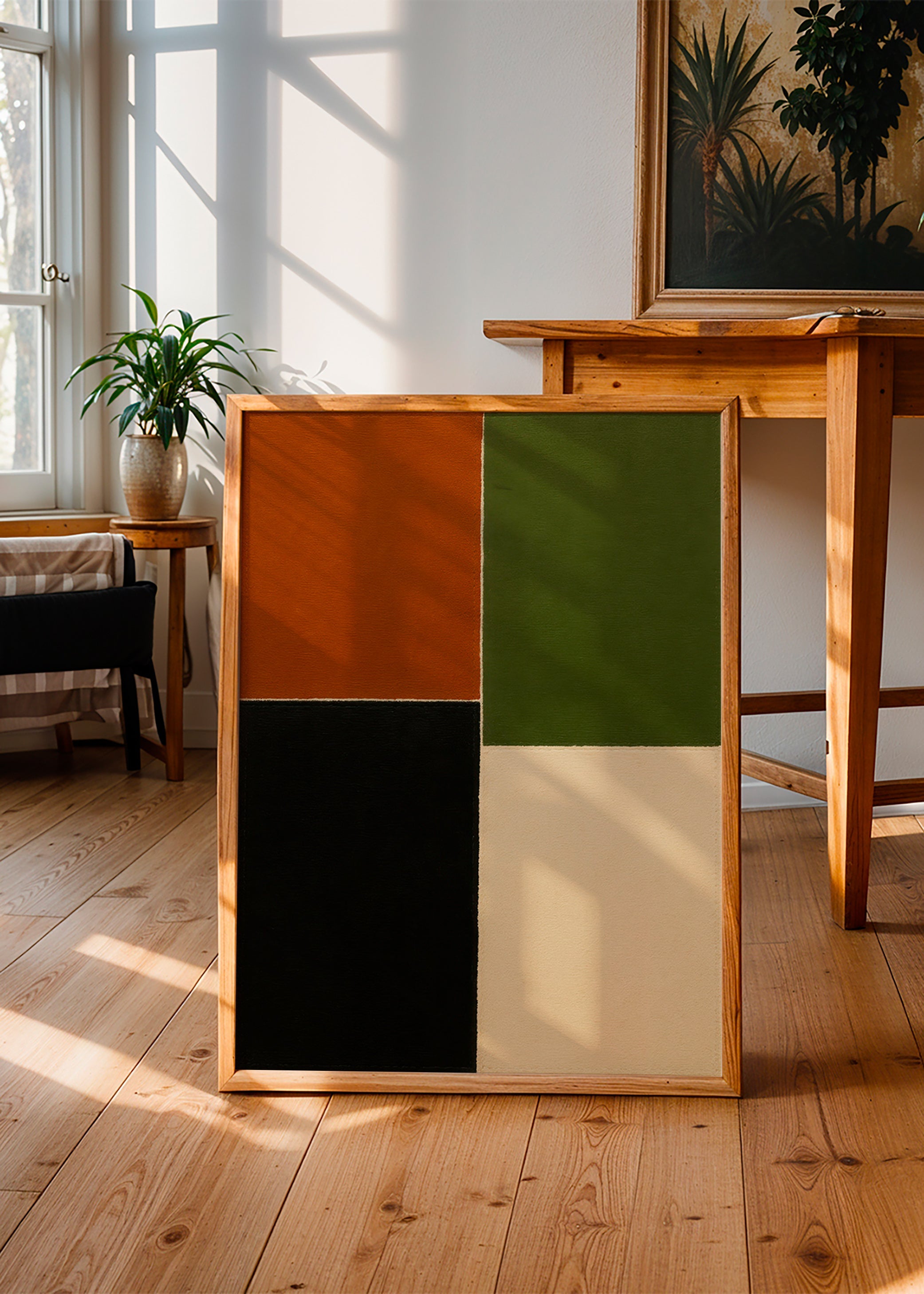 Geometrisch kunstwerk aarde kleurvlakken – Product3