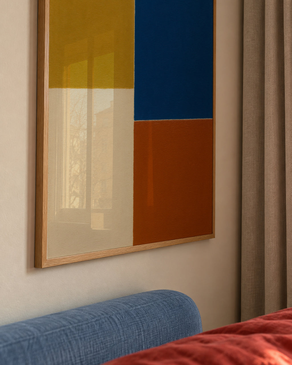 Field Composition II - Framed poster detail