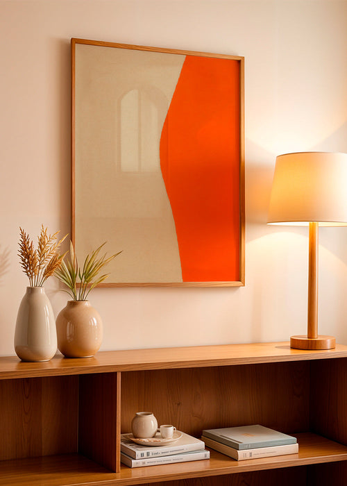 Abstract werk met oranje curve – Product1