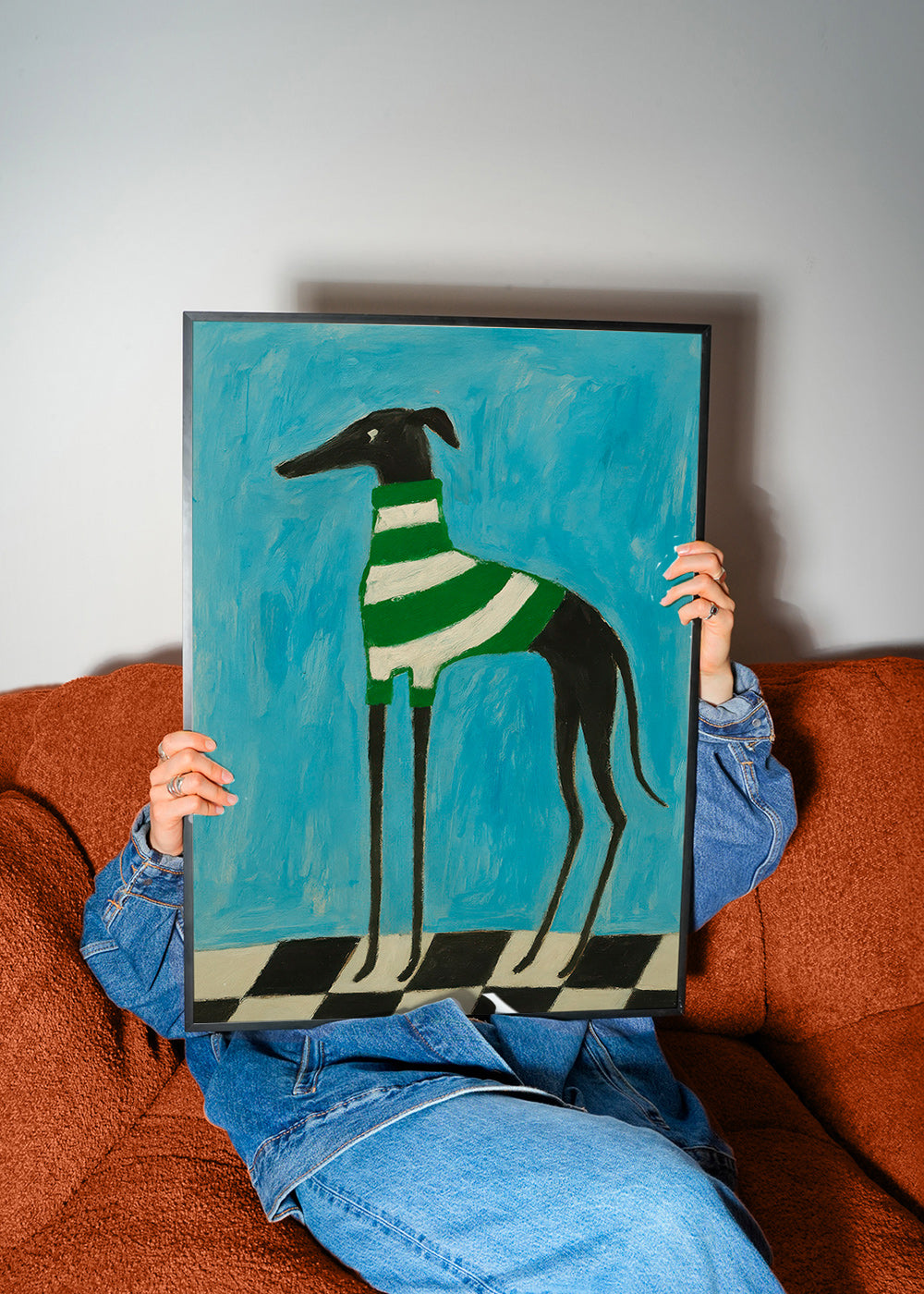 Gestileerde hond met groene strepen – Product3