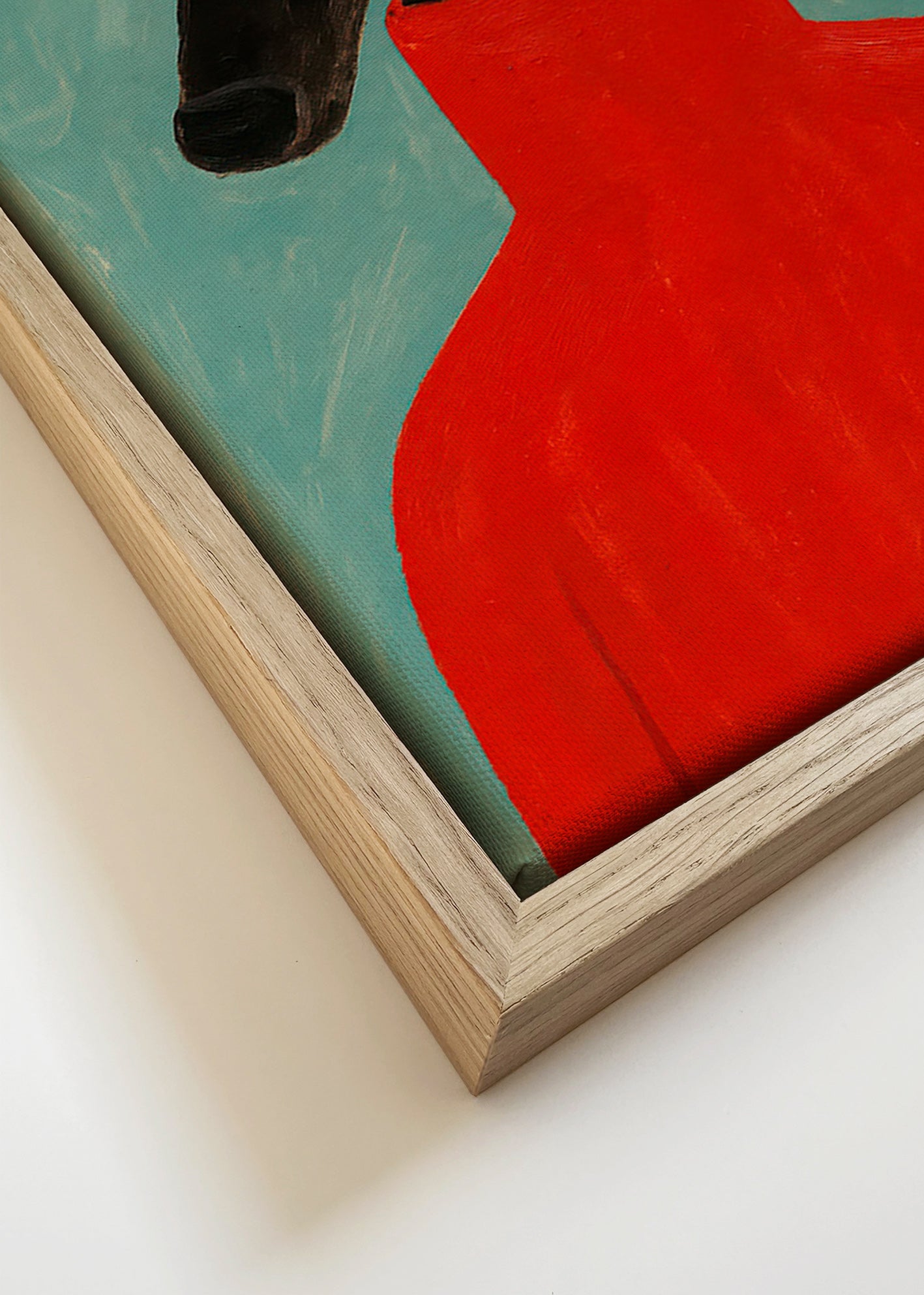 Windhondportret met rood truitje – Canvas detail