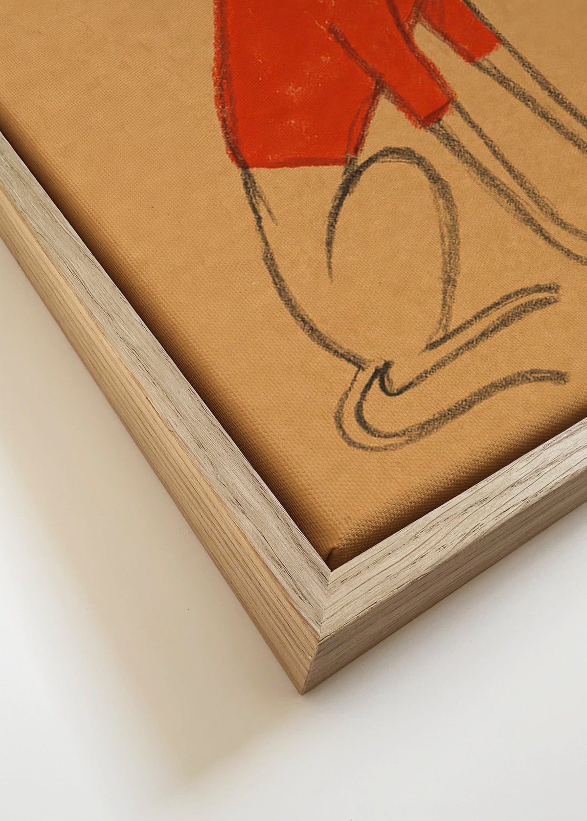 Illustratie galgo met rode trui – Canvas detail