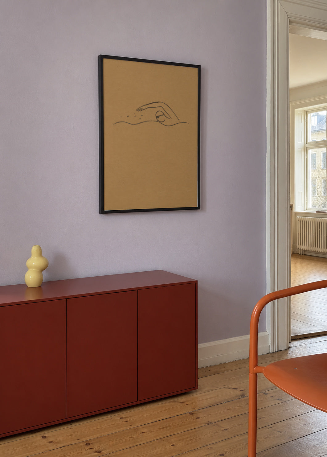 Between Tides - Framed poster in an interior