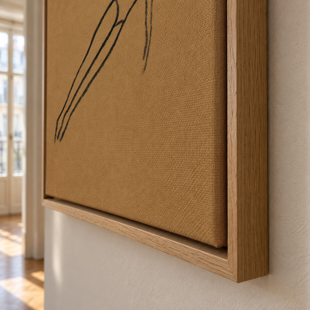 Mid-Air Suspension - Framed canvas detail