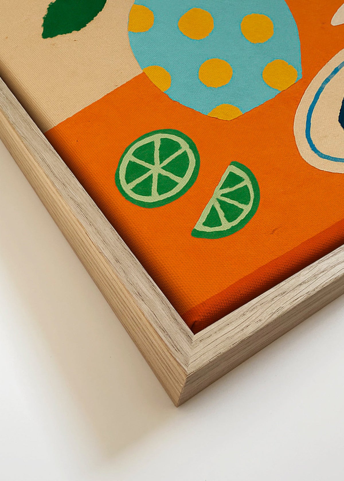 Keuken kunst met bloemenstilleven – Canvas detail