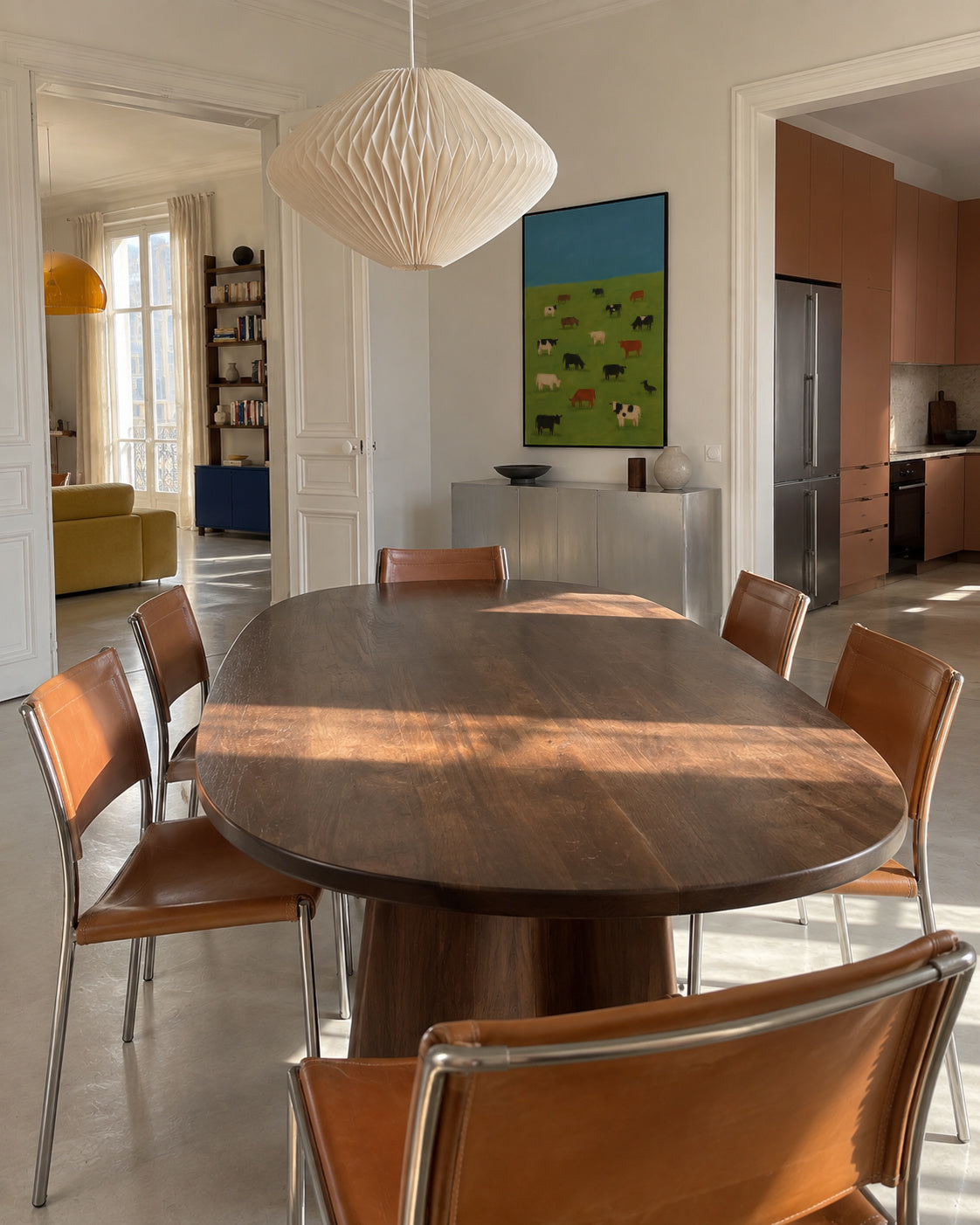 Grazing Field - Framed poster in an interior