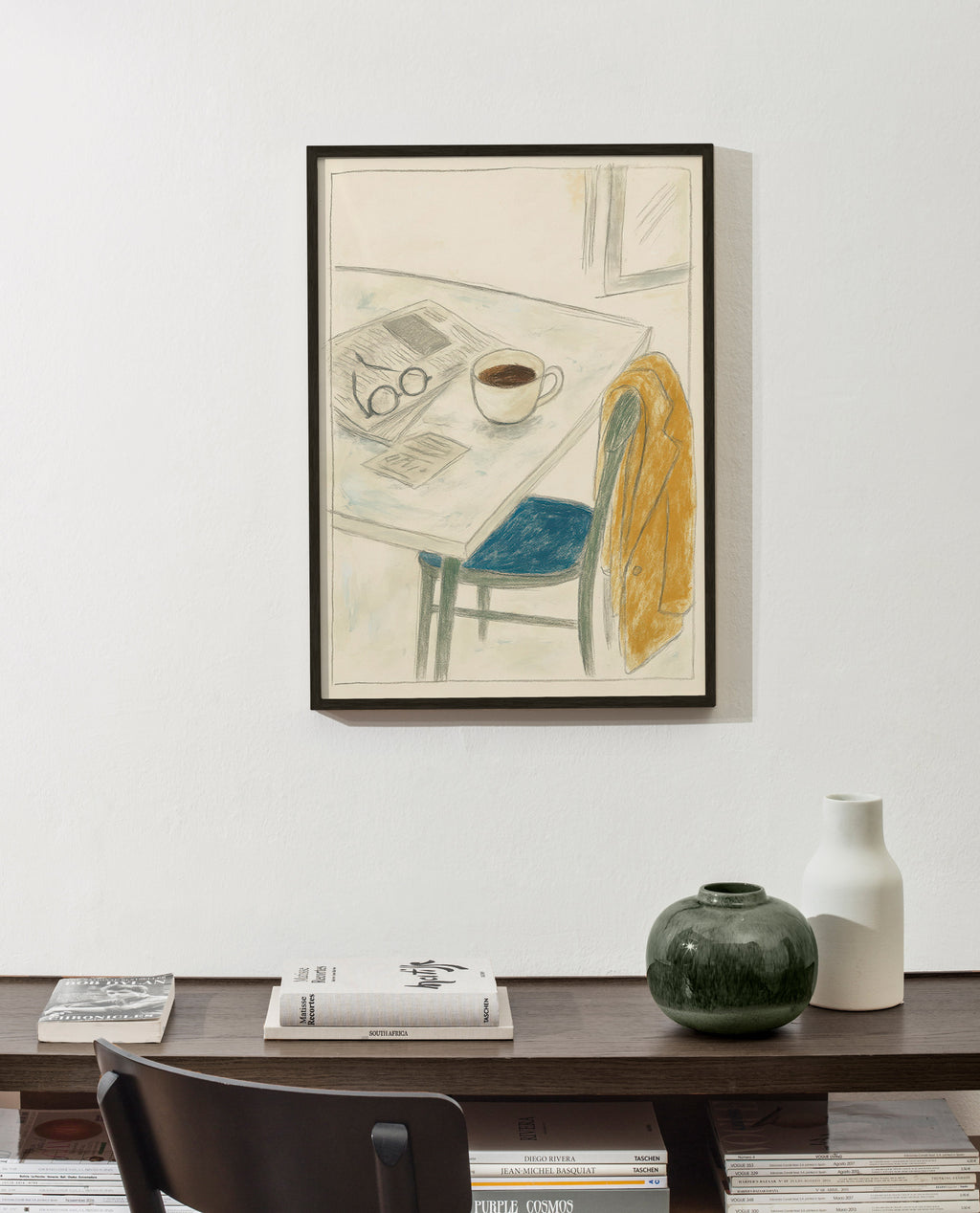 Cuadro de cocina con taza y abrigo informal – Product3