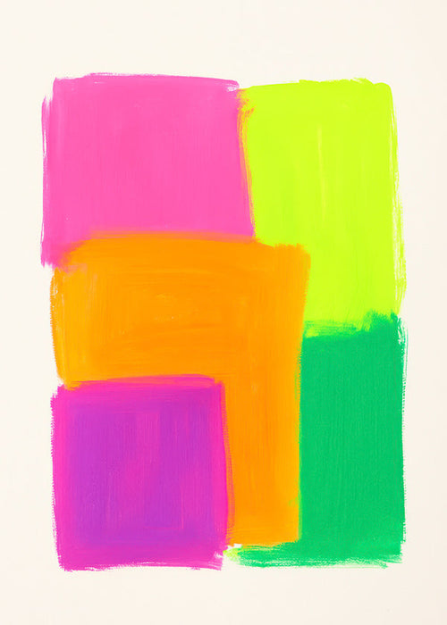 Abstract kunstwerk met kleurvakken