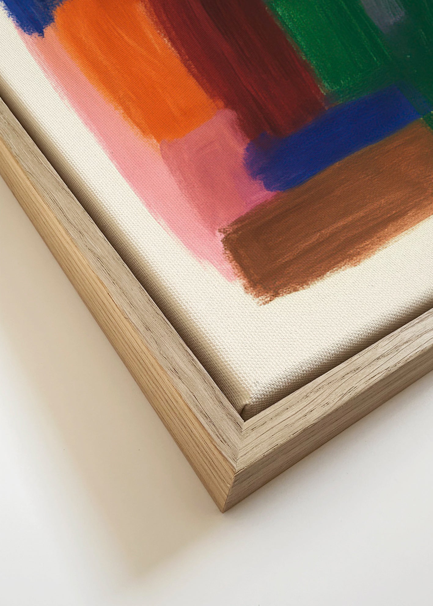 Abstract kunst met kleurrijke penseelstreken – Canvas detail