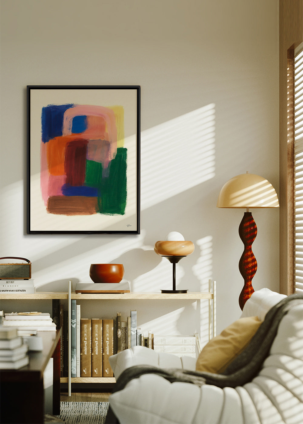 Abstract kunst met kleurrijke penseelstreken – Canvas1