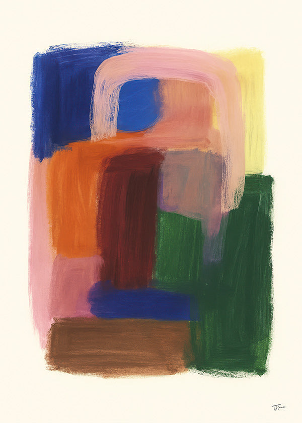 Abstract kunst met kleurrijke penseelstreken