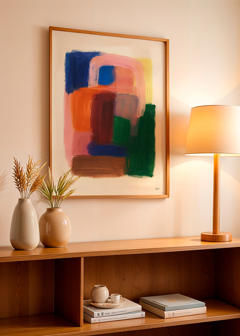 Abstract kunst met kleurrijke penseelstreken – Product2
