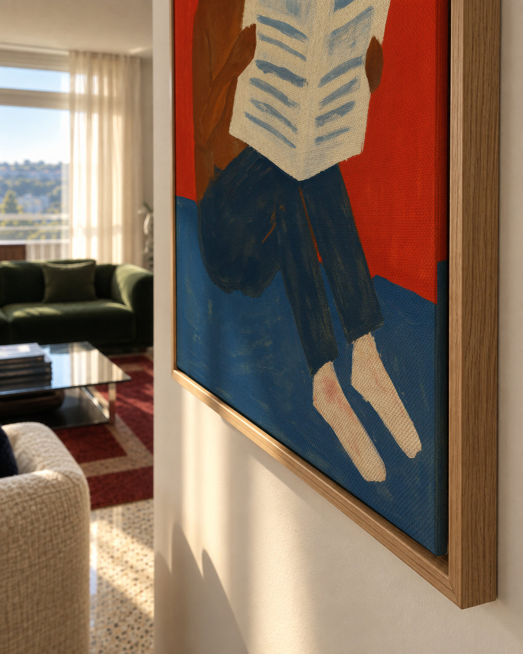 The Morning Paper - Framed canvas detail
