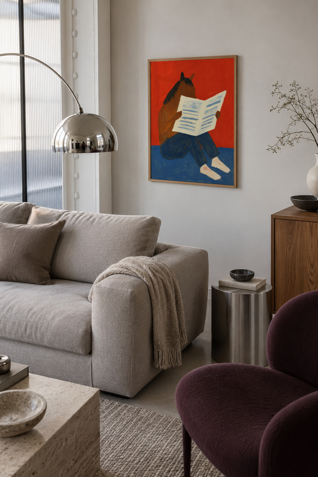 The Morning Paper - Framed poster in an interior