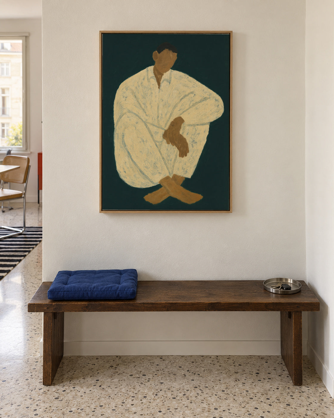 Quiet Moment - Framed canvas in an interior