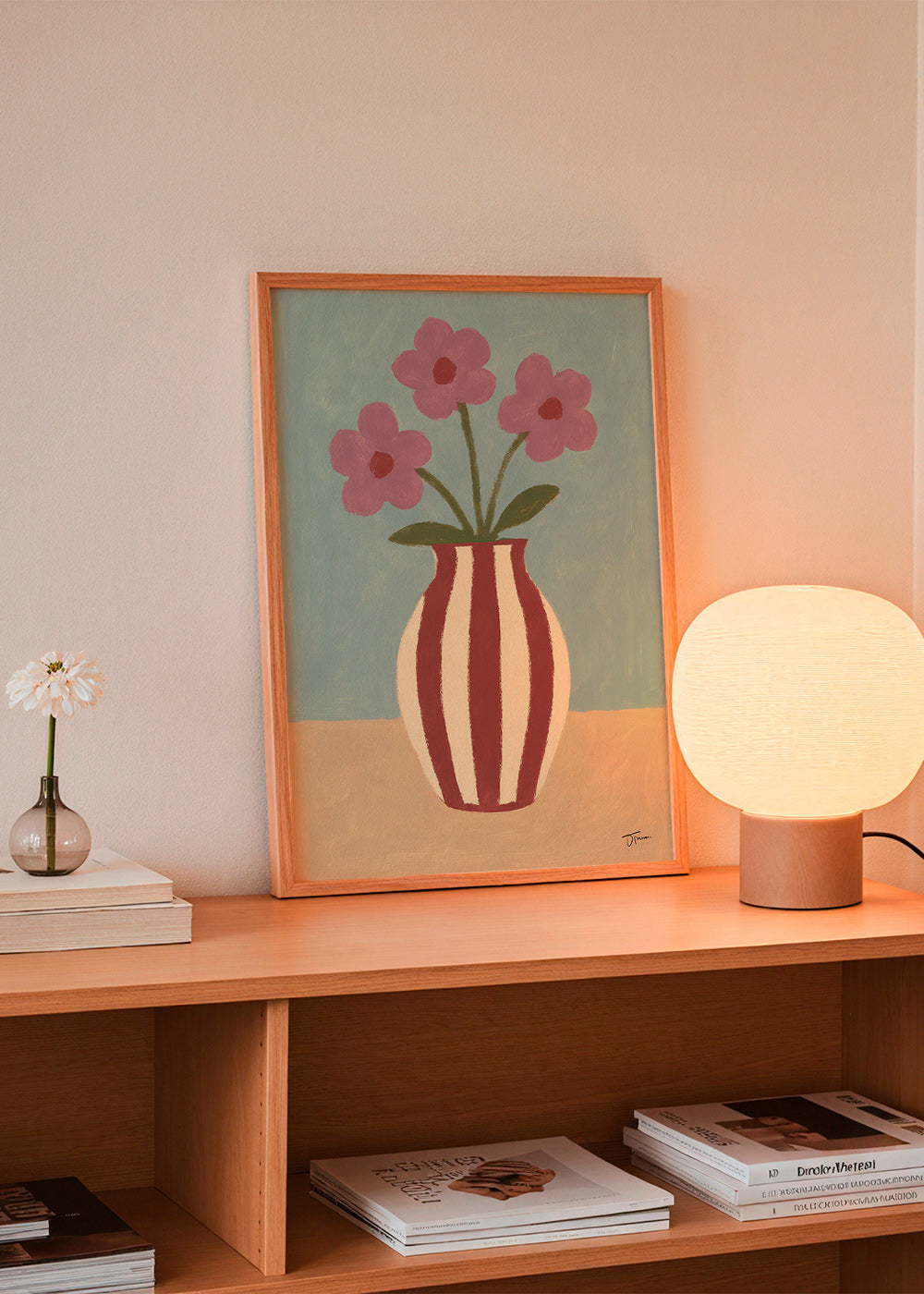 Botanische poster met vaas en bloemen – Product2