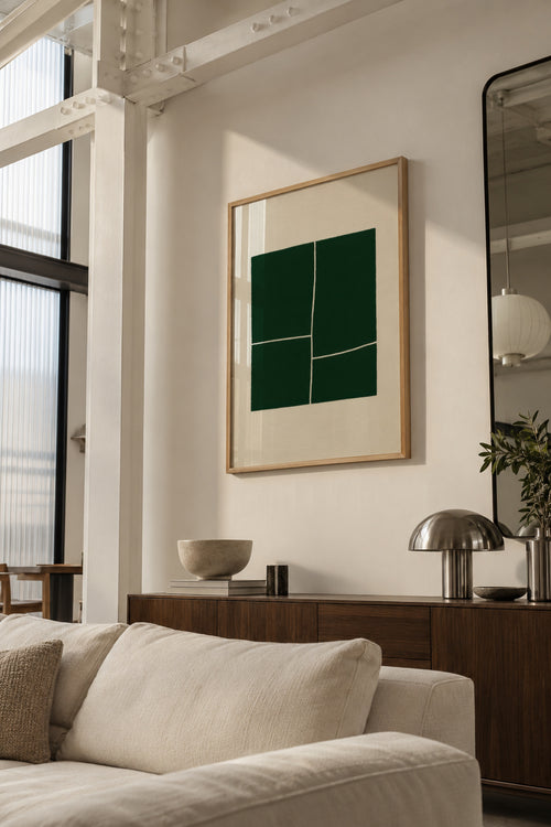 Pine Divide - Framed poster in an interior