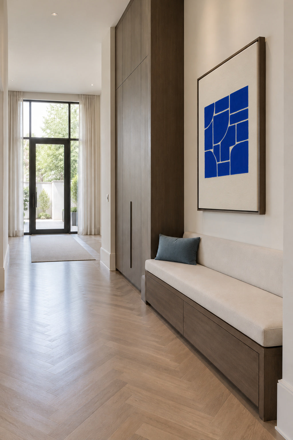 Cobat Fractures II - Framed canvas in an interior
