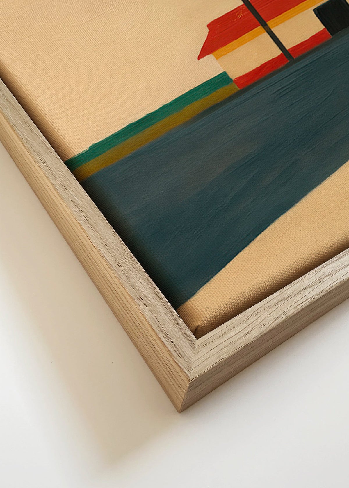 Keuken kunst minimalistisch met diner en gouden boog – Canvas detail