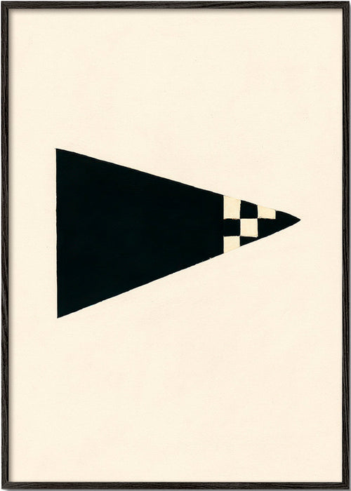 Minimalistisch design met geometrische vlag – Black Frame