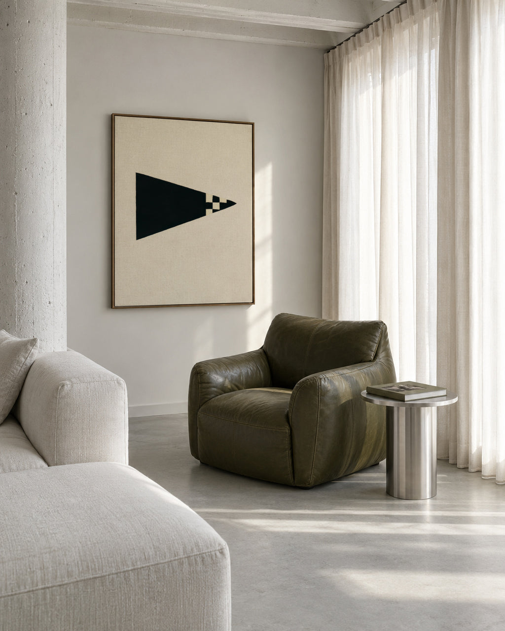 Checkered Flag - Framed canvas in an interior