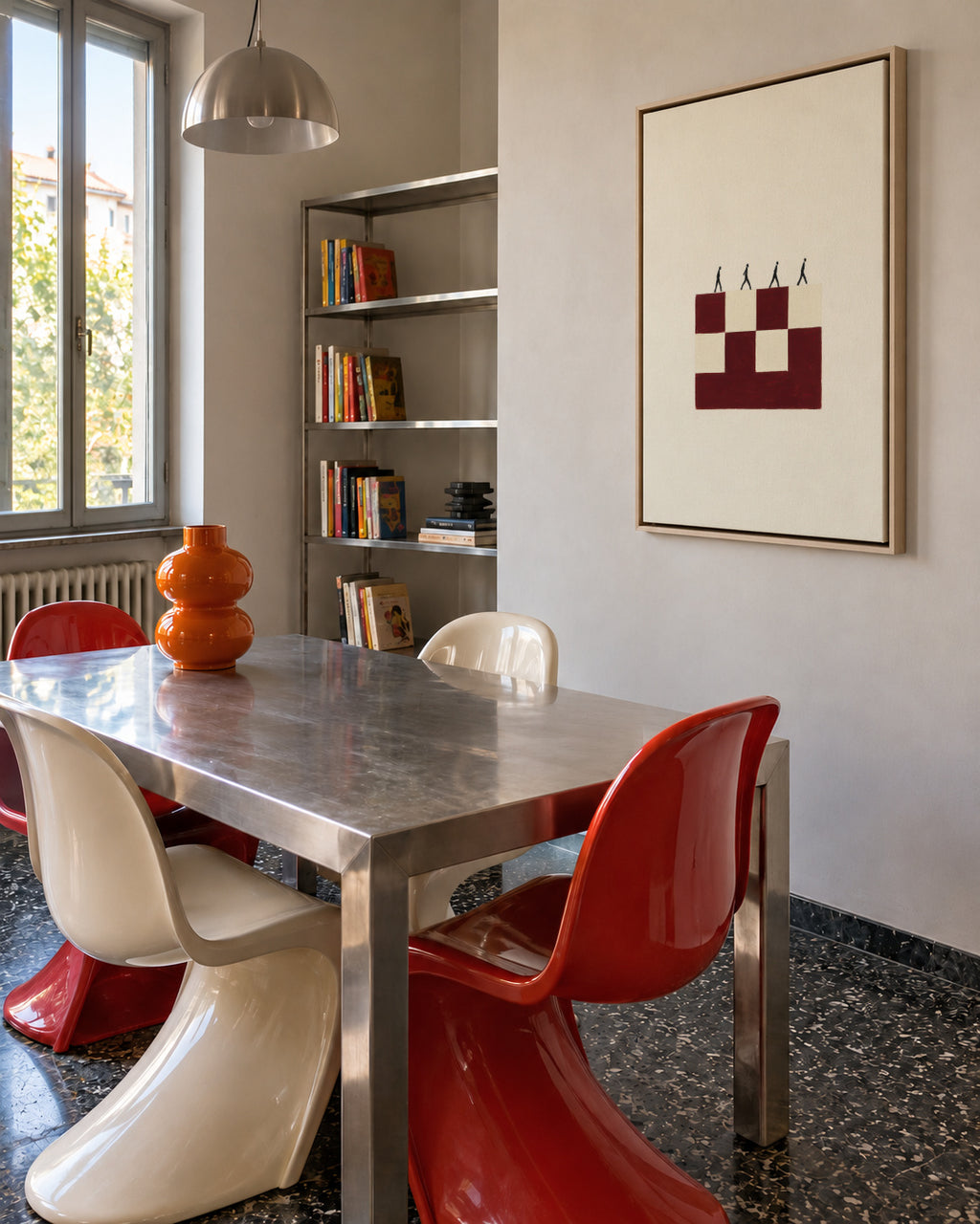 Table Arrangement - Framed canvas in an interior