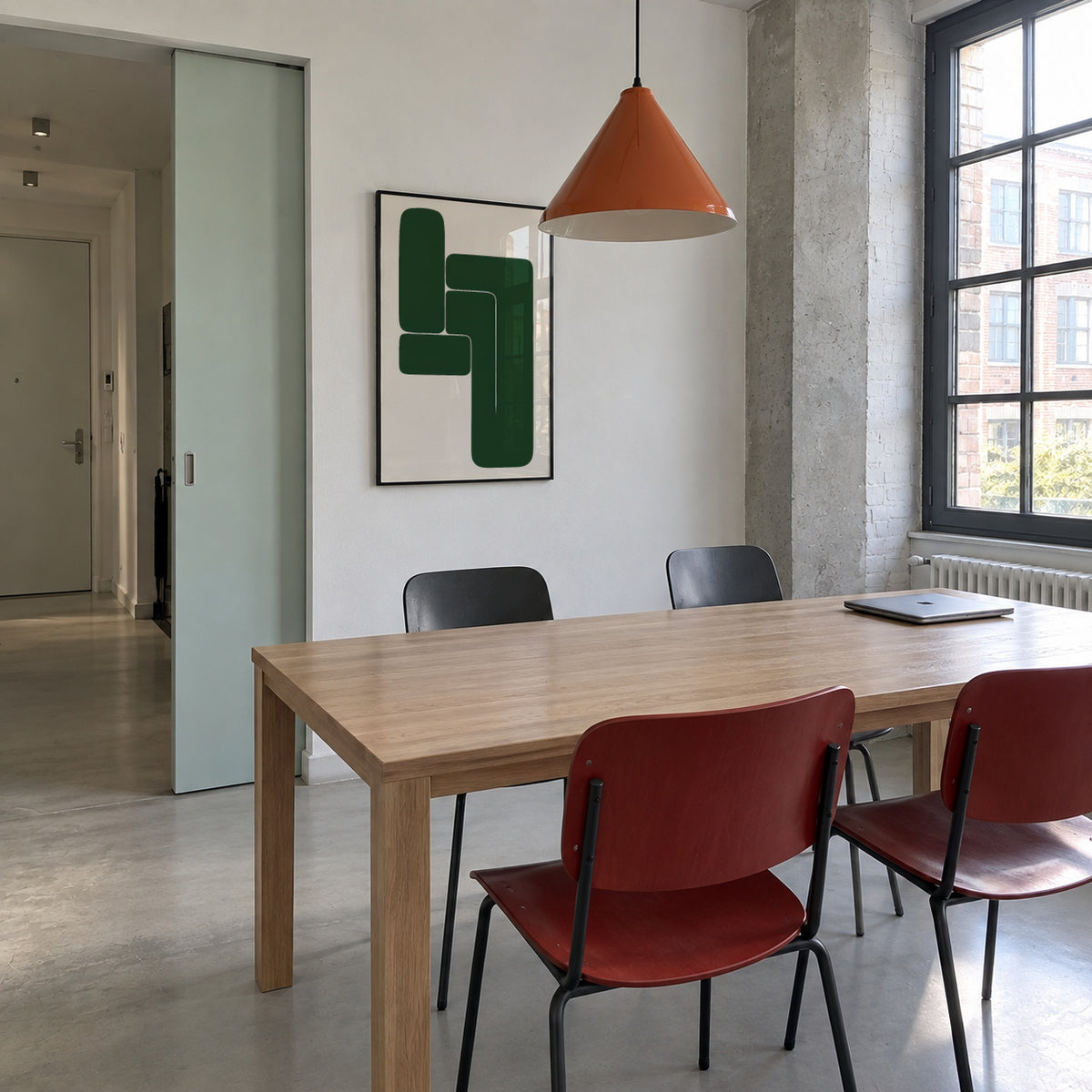 L-Shape Balance IV - Framed poster in an interior