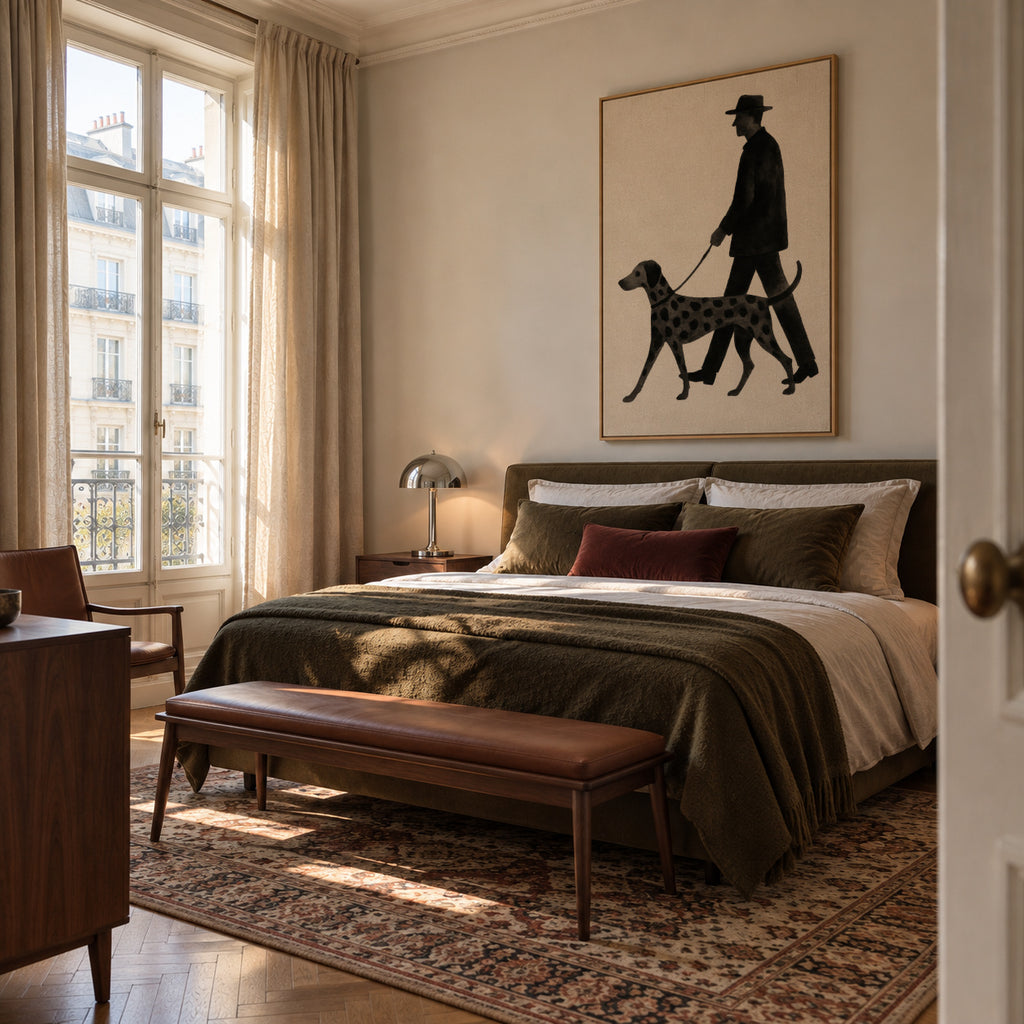 Spotted Walk - Framed canvas in an interior