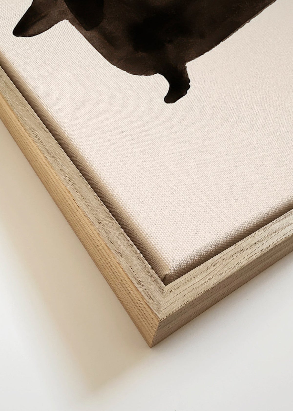 Dierenposter teckel silhouet minimal – Canvas detail