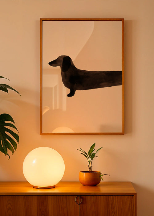 Dierenposter teckel silhouet minimal – Product1