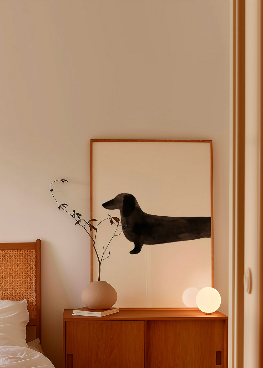Dierenposter teckel silhouet minimal – Product2