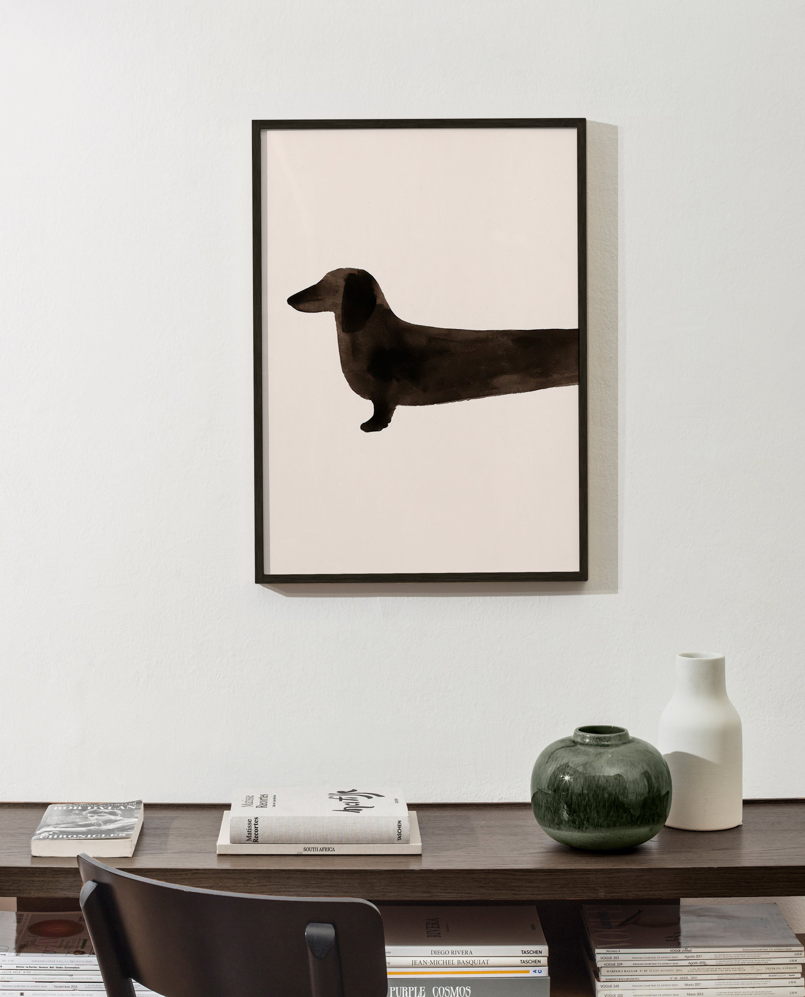Dierenposter teckel silhouet minimal – Product3