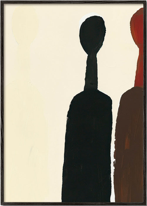 Abstract kunstwerk met langwerpige silhouetten – Black Frame
