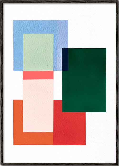 Abstract werk met gestapelde rechthoeken – Black Frame